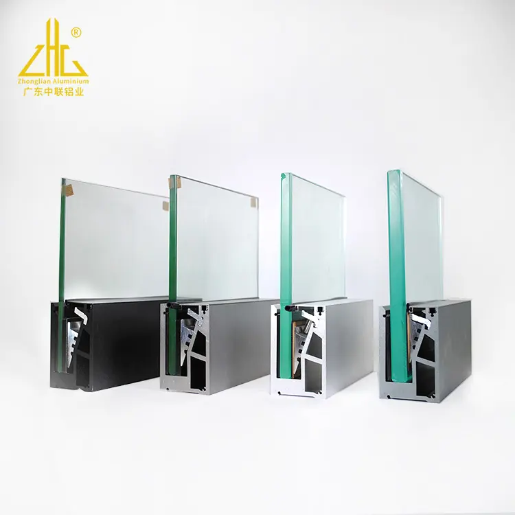 Zhonglian trilho e braçadeira de vidro do perfil de alumínio