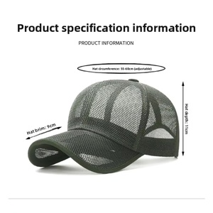 Cappellino da Baseball in Rete con Logo Personalizzato, Estivo, Traspirante, con Visiera Vuota, per Protezione Solare e Ombreggiatura, Ideale per Viaggi e Attività all'Aperto - Product Image 5