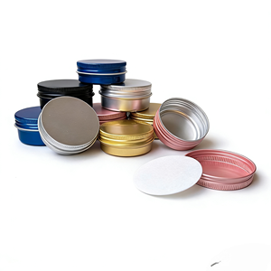 Boîtes rondes en aluminium vides de plusieurs tailles et couleurs pour bougies, cosmétiques, baumes à lèvres, emballages cadeaux - Product Image 4