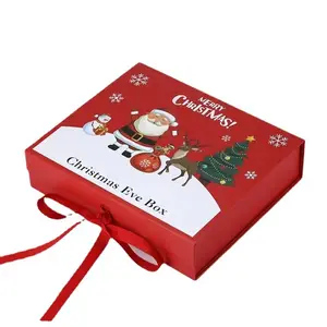 Custom Christmas magnet gift box color printing magnetic paper box with its your own logo for small business