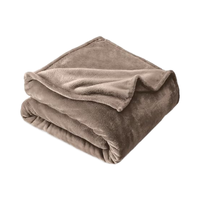 Couverture en peluche polaire tricotée ultra douce et légère pour lit à la maison, canapé, film, camping, voyage, style uni