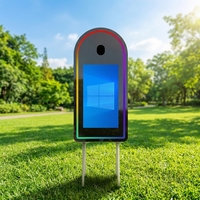 Miroir Magique Arche de 65 Pouces avec Écran Tactile de 32 Pouces, Cabine Photo Selfie avec Boîte Volante et Lumière Ambiante Personnalisable
