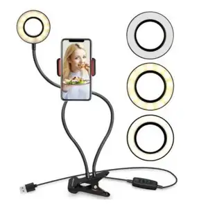 Anillo de teléfono móvil para Selfie, soporte de teléfono con anillo de luz led