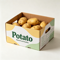 Premium aardappelverpakkingen, stevige kartonnen dozen met aangepast logo, gegolfd karton, groenteverzenddozen, groothandel