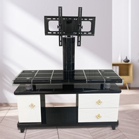 Nouvelle table TV en verre trempé, meuble TV simple et tendance avec tiroir