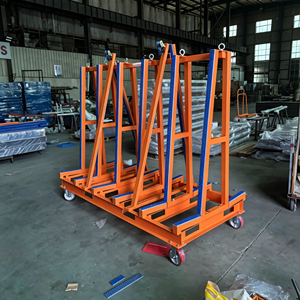 Carretilla de Plataforma de Acero Tipo A de 120x75cm, Capacidad de Carga de 1500kg, Plataforma de 3.5cm de Grosor, Ruedas con Núcleo de Hierro de 8 Pulgadas, Barandillas Extraíbles para Uso en Almacenes - Product Image 3
