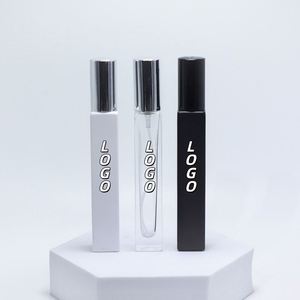 <b>5ml</b> 10ml 15ml square Glass <b>Bottle</b> Empty <b>Perfume</b> Essential Oils <b>Bottle</b> Spray <b>Bottle</b> Atomizer with Shiny Gold Silver Cap - Product Image 1
