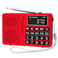 LCJ L-258 multi-bande large bande radio portable FM AM SW avec bouton de balayage automatique et roue de réglage