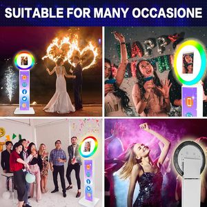 Selfie Portable 10.2 10.9 12.9 inci foto Booth untuk <span class=keywords><strong>Ipad</strong></span> Shell berdiri mesin kios dengan kotak cahaya foto Stan - Product Image 3