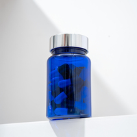 Flacon de pilules en plastique PET pour capsules de 100 cc à paroi épaisse, pour l'emballage et la présentation en détail de produits de nutrition quotidienne et de soins de santé