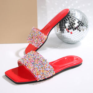 Nouvelles sandales plates décontractées pour femmes, grande taille, à bout carré, collection été 2025 - Product Image 3