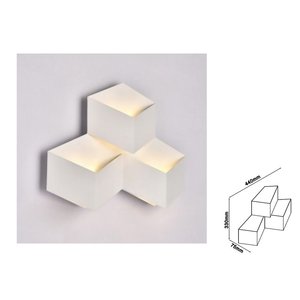 Lampada da Parete LED 9W 4000K Bianca Stile Moderno Lussuoso Contemporaneo con Forme Sovrapposte IP20 per Appartamenti SKU-8222 - Product Image 1