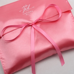 Wholesale Luxury High-Quality Logo Printed <b>Gift</b> <b>Envelope</b> Satin Bag for Handbag Silk <b>Envelope</b> Bust Pouch - Product Image 5