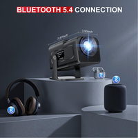 Projecteur LCD portable MINI 5G WIFI Android 11 200 ANSI Lumen, écran miroir intelligent, vidéo domestique Full HD 720P 4K