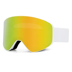 Occhiali da sci logo personalizzato OEM all'ingrosso occhiali protettivi antiappannamento magnetici rimovibili occhiali da Snowboard occhiali da neve per uomo donna