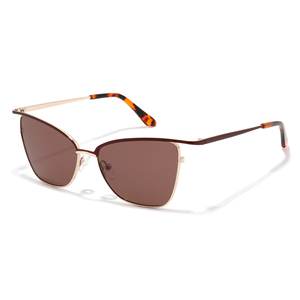 Lunettes de soleil unisexes œil de chat, monture métallique à bordure complète, verres noirs et gris, protection UV400, protection solaire pour adultes - Product Image 4