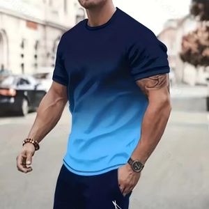 Crew Neck Sports <b>Tshirts</b> for Men Men's T Shirts 100% <b>Polyester</b> Sublimation Blanks Printed Fashion Tee for Summer - Product Image 1