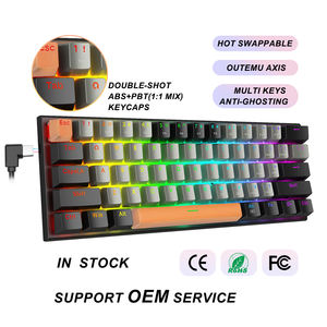Clavier de Jeu Mécanique Filaire Rétroéclairé RGB, Optique 60% Hotswap Personnalisé <span class=keywords><strong>Gateron</strong></span>, Faible MOQ, pour OEM - Product Image 2
