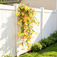 Guirlande de jacinthes artificielles en cascade pour décoration murale, arche de mariage, cheminée, porche, balcon, intérieur et extérieur