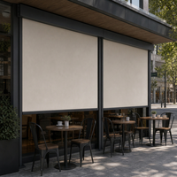 Stores enrouleurs électriques extérieurs sur mesure en PVC, tissu anti-UV, contrôle à distance/WiFi, ignifuges pour villa et cour