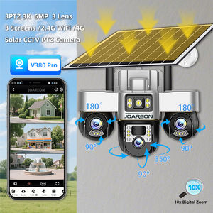 كاميرا المراقبة الأمنية JOAREON V380 اللاسلكية تعمل بالطاقة الشمسية وبشريحة 4G، بثلاث عدسات وثلاث شاشات مع خاصية كشف الحركة وتتبع البشر - Product Image 2