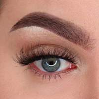 Faux cils en cheveux synthétiques volumineux, faits à la main, multi-paires, en bande, vente en gros, 3 paires, bande en coton noir, faux cils en vison synthétique