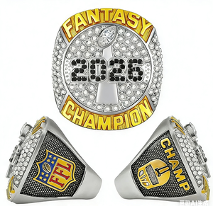 Новинка <span class=keywords><strong>2026</strong></span>: Ювелирное кольцо «Чемпионат по фэнтези-футболу», памятный подарок для фанатов - Product Image 2