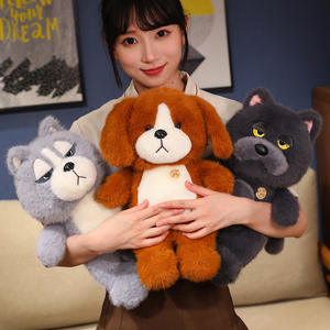 Nuevo diseño personalizado Unisex Super suave Pp algodón animales de peluche muñecas lindo gato de dibujos animados Lobo <span class=keywords><strong>y</strong></span> perro de peluche de juguete - Product Image 2