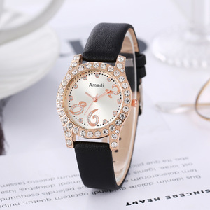 <span class=keywords><strong>Montre</strong></span> à quartz pour femmes, toute nouvelle marque 2025, <span class=keywords><strong>tendance</strong></span> de la mode féminine, <span class=keywords><strong>montre</strong></span> pour étudiantes, cadran en strass, bracelet en cuir, boîtier en alliage, verre de 10 mm - Product Image 1