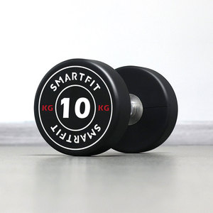 Ensemble d'haltères ronds SMARTFIT en polyuréthane personnalisé pour gym <span class=keywords><strong>kg</strong></span> lbs - Product Image 4