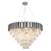 Iralan Meerosee — Lustre en cristal acier inoxydable et chromé, produit de luxe, éclairage d'intérieur, luminaire décoratif de plafond, MD85599