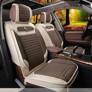 Coprisedile Universale in Lino per <span class=keywords><strong>Auto</strong></span>, Cuscino Anteriore e <span class=keywords><strong>Posteriore</strong></span> Confortevole, Ventilato e Traspirante, <span class=keywords><strong>Protezione</strong></span> per Audi A3/A4 - Product Image 2