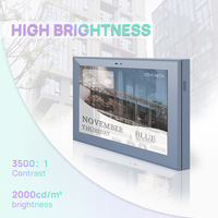Affichage numérique LCD mural extérieur 4K, affichage publicitaire, totem, panneau d'affichage, haute luminosité, étanche, 3 mm, kiosque alimentaire, SDK
