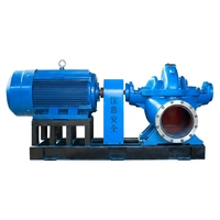 Pompe à double aspiration à haut débit et à économie d'énergie, corps en acier inoxydable 304, haute résistance à l'usure, haute pression, moteur triphasé