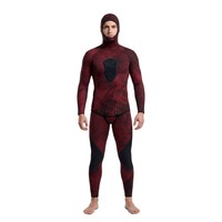 Combinaison de plongée en néoprène pour hommes grande taille avec haut à capuche et pantalon taille haute pour la plongée et la pêche sous-marine