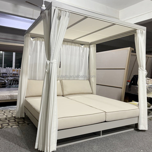 Chaise longue <span class=keywords><strong>de</strong></span> piscine extérieure, lit <span class=keywords><strong>de</strong></span> soleil <span class=keywords><strong>de</strong></span> patio, double chaise longue <span class=keywords><strong>avec</strong></span> couverture d'ombrage, lit <span class=keywords><strong>de</strong></span> jour <span class=keywords><strong>de</strong></span> <span class=keywords><strong>jardin</strong></span>, lit <span class=keywords><strong>de</strong></span> soleil en tissu d'aluminium, lit <span class=keywords><strong>de</strong></span> jour extérieur - Product Image 5
