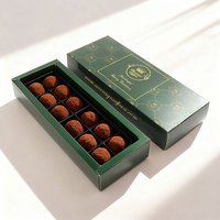 Scatola Rigida Personalizzata di Alta Gamma, Confezione Portatile in Cartone con Coperchio Rimovibile, Base Stampata, Scatola Regalo Pieghevole per Tartufi di Cioccolato