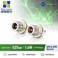Diode laser verte NICHIA NUGM06 525nm 1.6W avec spot lumineux carré, boîtier TO9, température de fonctionnement 0~65°C pour projecteur