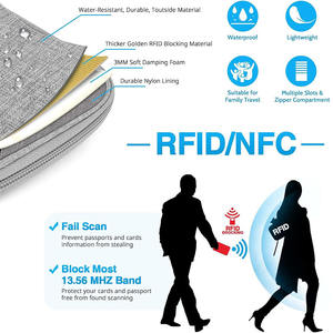 Cartera de Viaje Impermeable Antirrobo con Bloqueo RFID, Organizador de Documentos de Viaje, Estuche para Tarjetas de Crédito - Product Image 3