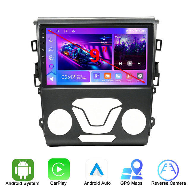 Rhythm Old Car Upgrade Android Car Stereo Wireless Phone Link Hands Free BT Call GPS Car Player for Ford Fusion Mondeo 2013-2019