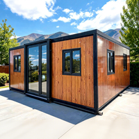 Maison Bungalow Extensible en Conteneur Préfabriqué 40/20 pieds, Conforme aux Normes Australiennes, Idéale pour Séjour de Fin de Semaine au Bord du Lac, 1, 2, 3, 4 ou 5 Chambres