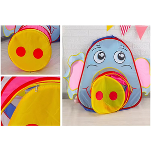 Tienda de juegos infantil con diseño de elefante de dibujos animados, juguete de perforación para bebés, set de juego de entrenamiento sensorial para niños pequeños, juego de simulación, regalo de cumpleaños - Product Image 6