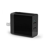 Chargeur de téléphone USB mini taille 24W 5V 4.8A chargeur mural USB double port pour téléphones, tablettes et lecteurs MP3, tablettes, appareils photo, haut-parleurs