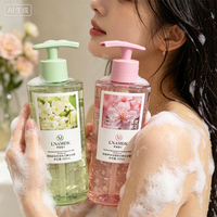 Gel Douche aux Acides Aminés 750ml avec Pétales de Fleurs Naturelles, Niacinamide et Acide Hyaluronique – Lavant Corporel Éclaircissant et Hydratant