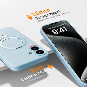 เคสโทรศัพท์นำเข้า IPhone16กันตกน้ำและกล้องกันตกตัวยึดแม่เหล็กแบบเรียบง่าย - Product Image 2