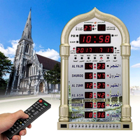 Jam Dinding Digital Alarm Azan Islam Layar Besar Jam Dinding Meja Masjid Muslim