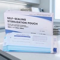 Pochette de stérilisation auto-scellante 135*280mm avec certificat CE, indicateur de vapeur et indicateur EO