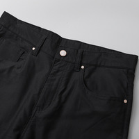 Celana Kasual Pria Berkualitas Tinggi Lima Kantong Bahan Twill Anti Kusut Kancing Depan Ringan Bernapas Dapat Dicuci Mesin Model Longgar untuk Musim Panas