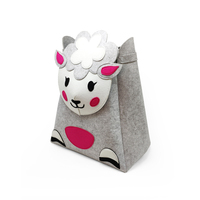 Panier à linge en feutre avec logo personnalisé, panier de rangement en forme de mouton, bac à jouets pliable, organisateur pour la chambre de bébé, décoration de salle de jeux