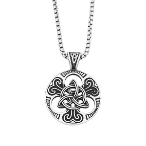 Yunnique-collar redondo con colgante de nudo irlandés de acero inoxidable para hombre, regalo, joyería de moda - Product Image 5